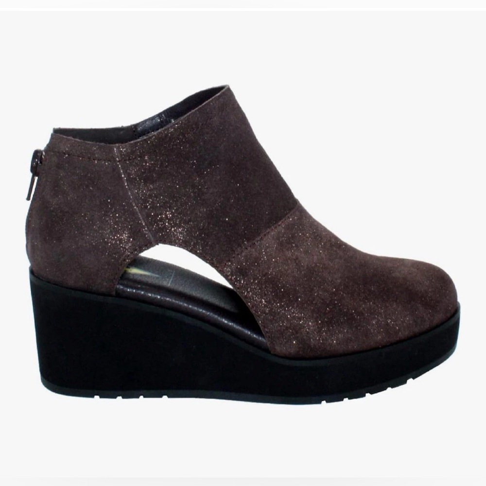 Volatile Sparkling Brown Wedge Shoes NEW